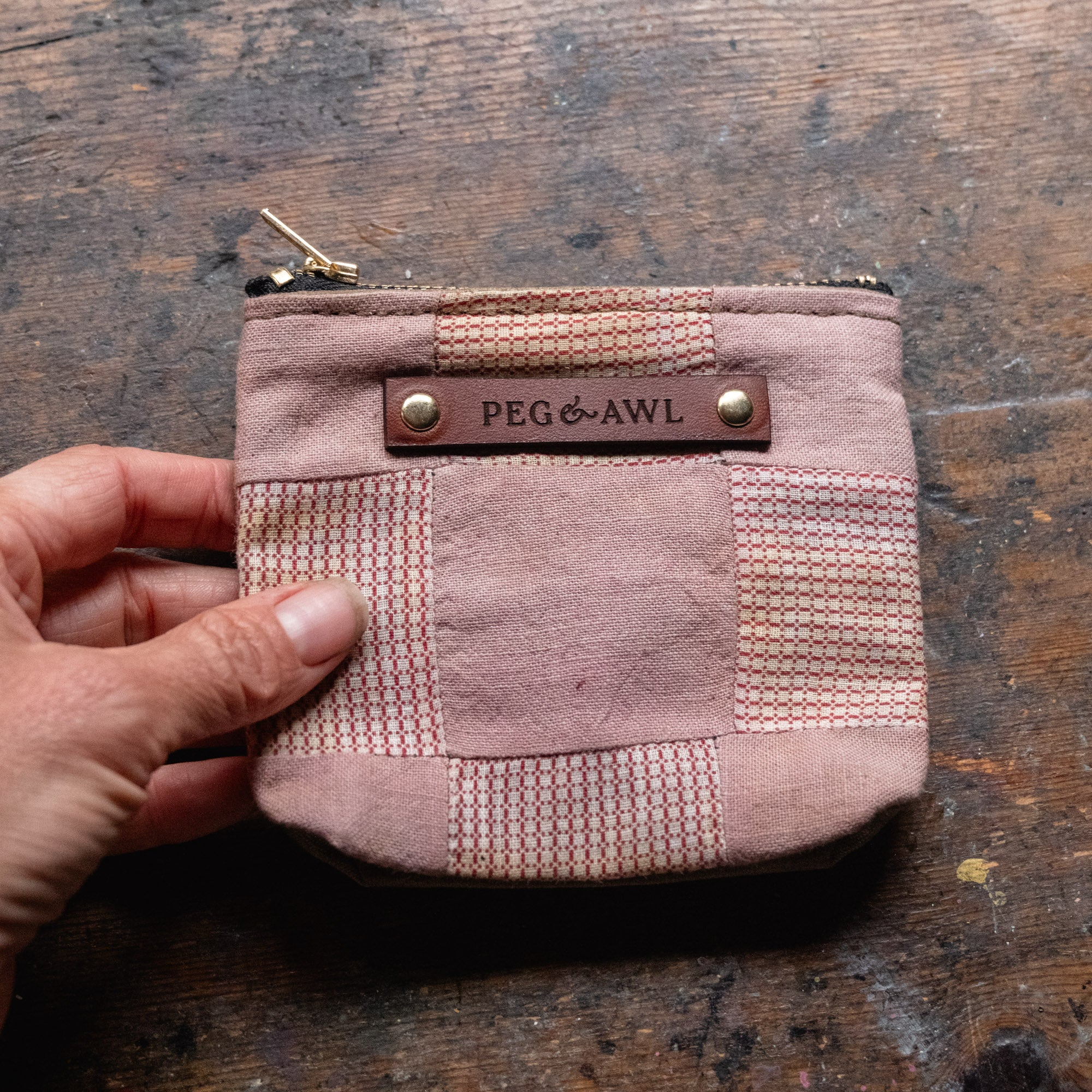 Pouch with Late 1800s Quilt Block: Aisling