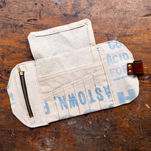 Sendak Nutshell Artist Roll with Vintage Feedsack: Blue Letters