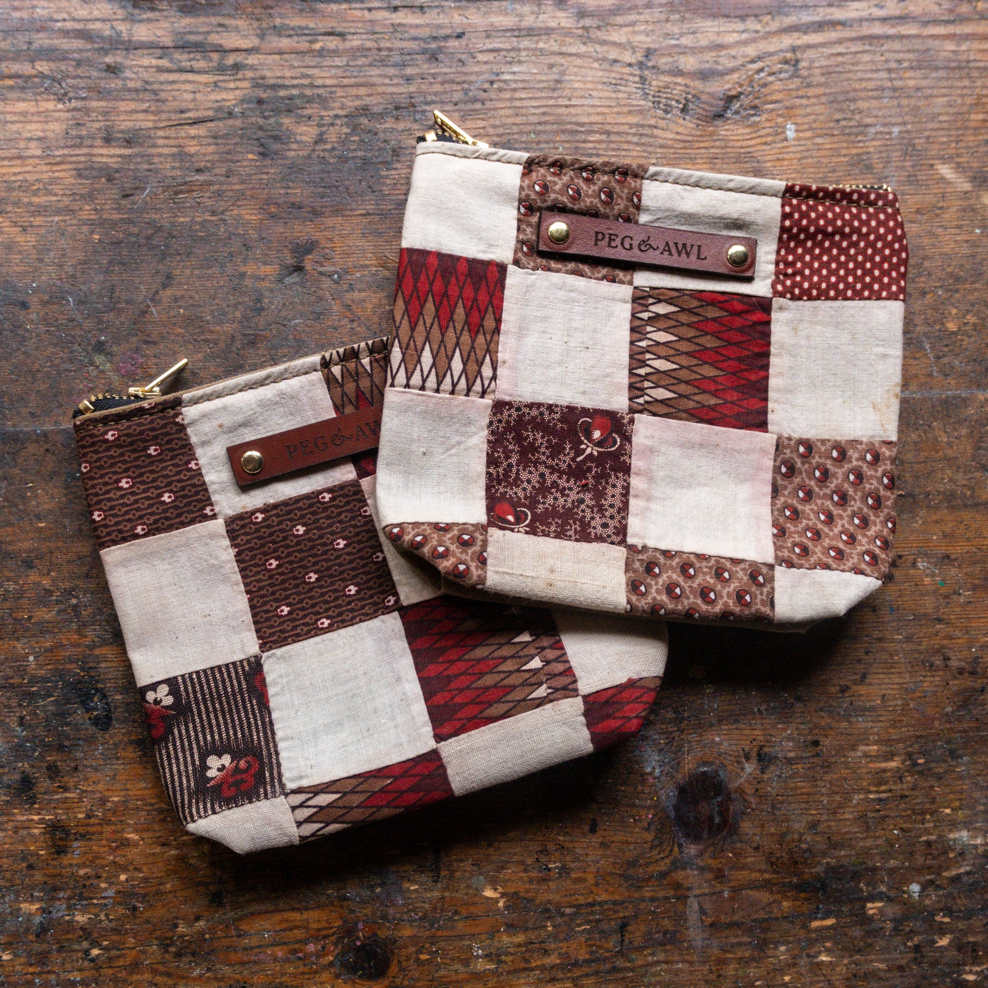 Pouch with Late 1800s Quilt Block: Elio