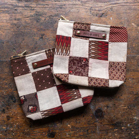 Pouch with Late 1800s Quilt Block: Elio