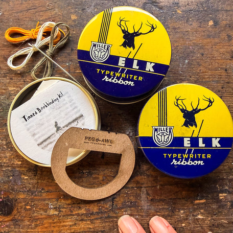 Elk Round Tinned Bookbinding Kit