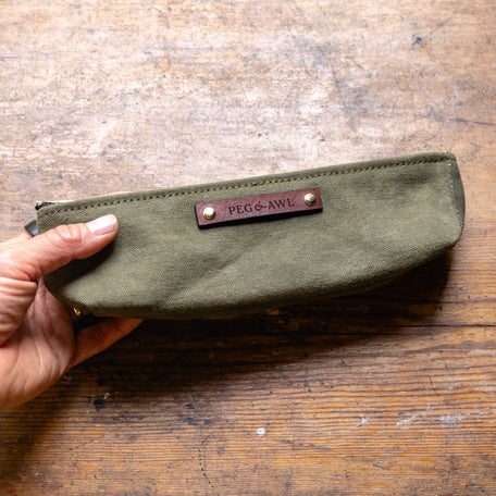 Drafter Pouch with Vintage Military Duffle Bag: Elmer
