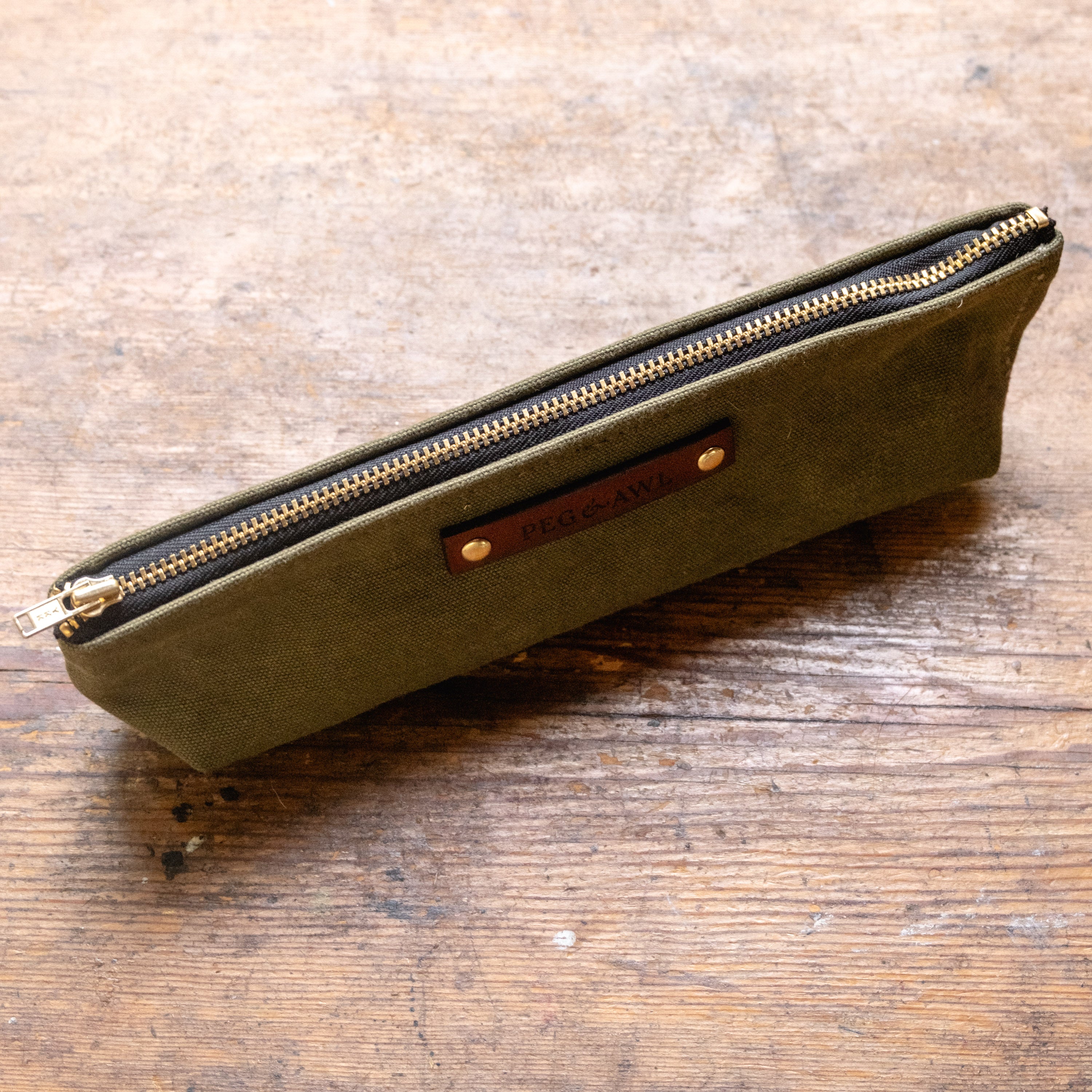 Drafter Pouch with Vintage Military Duffle Bag: Elmer