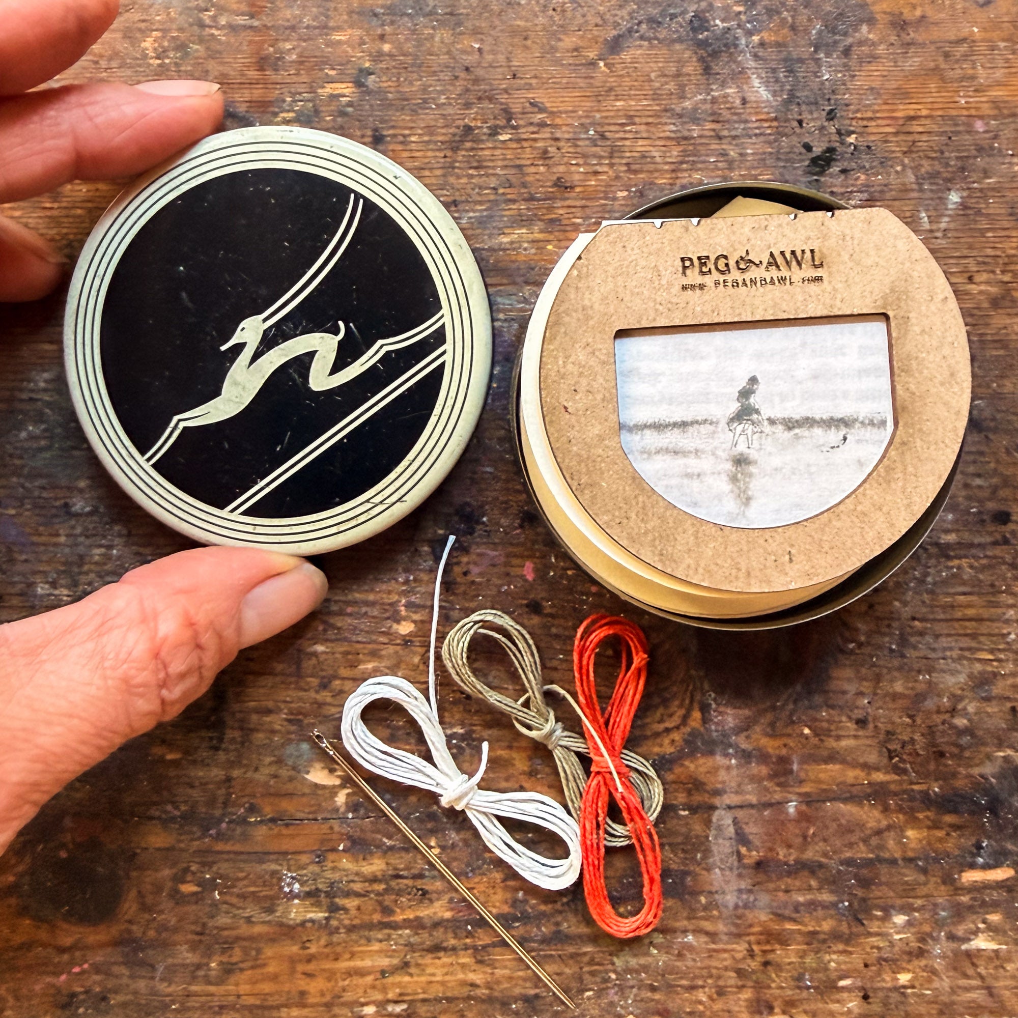 Gazelle Round Tinned Bookbinding Kit