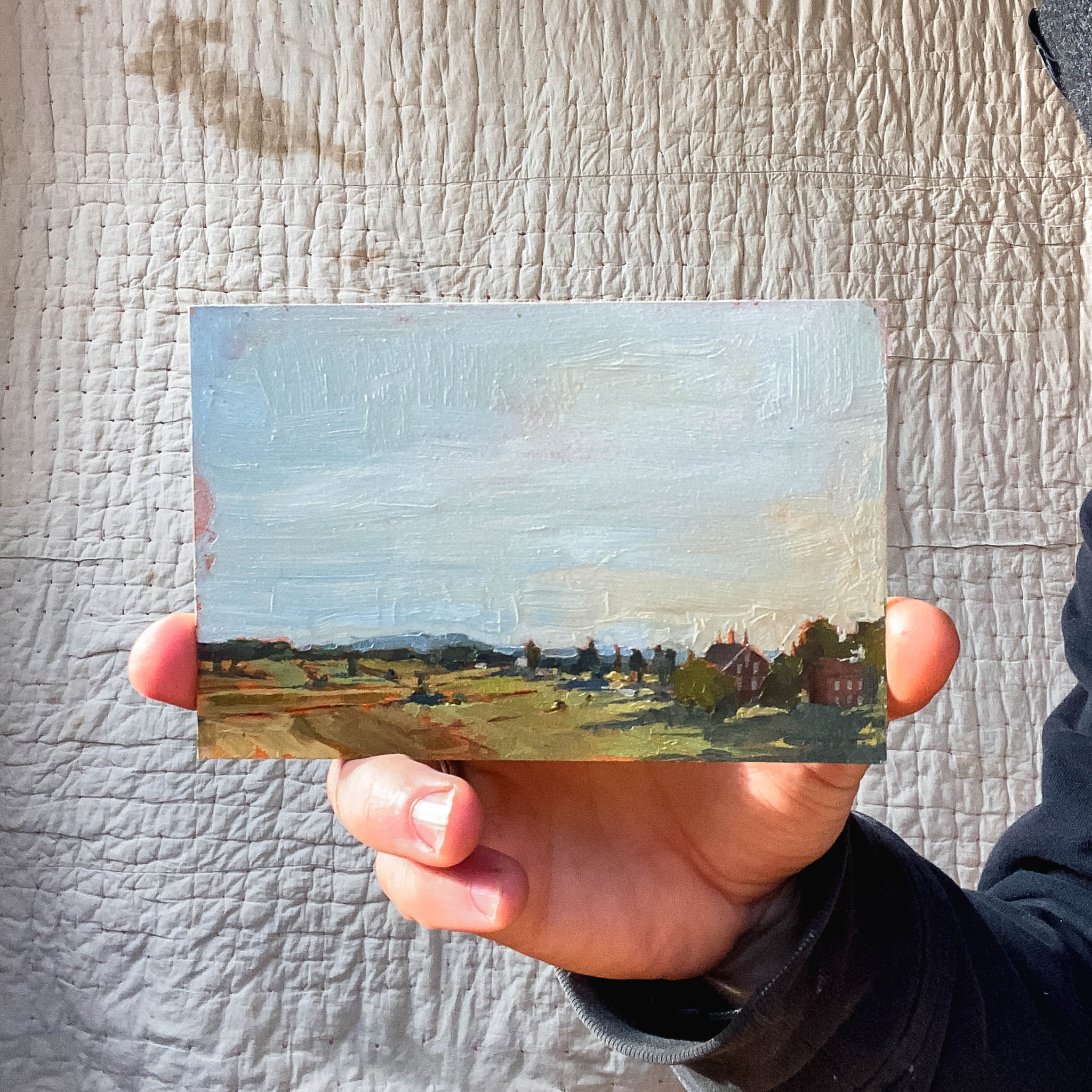 Framed Original Plein Air Painting by Walter Kent: Gettysburg, PA