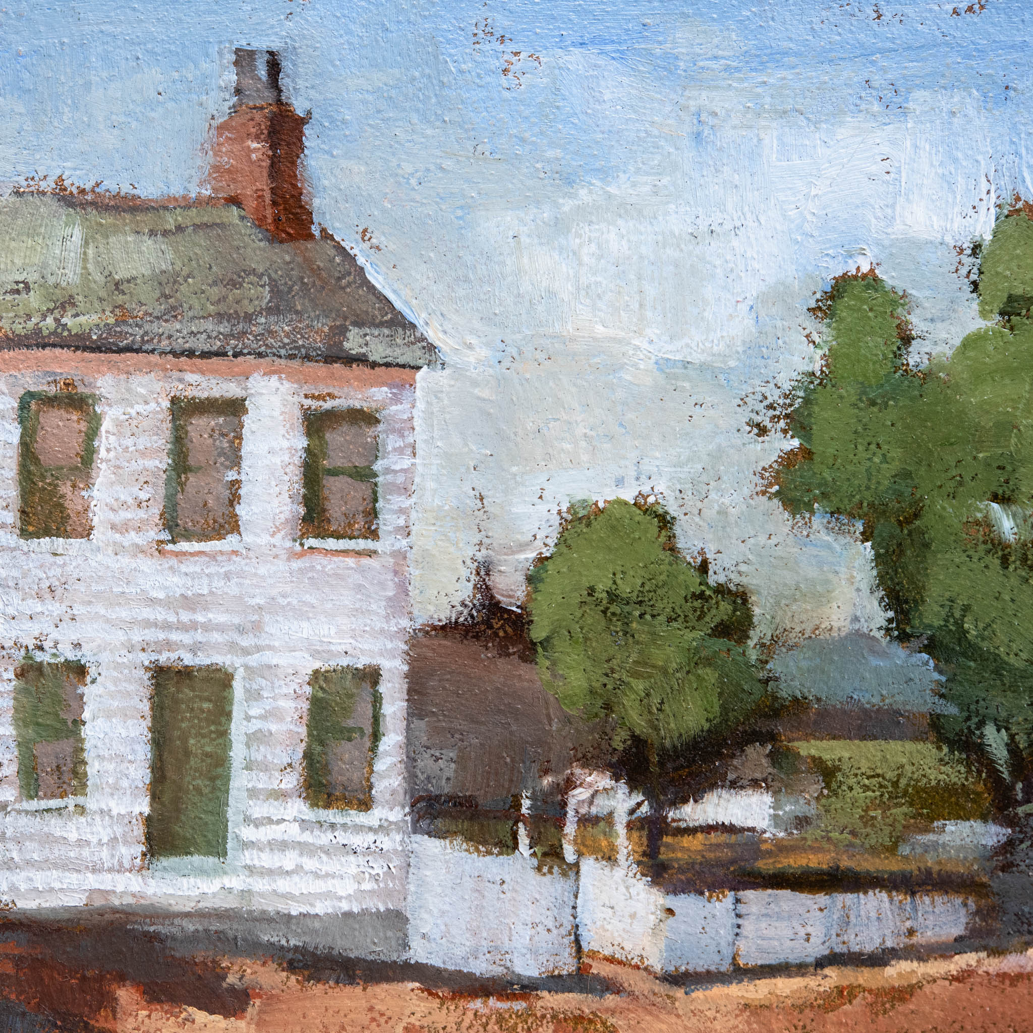 Framed Original Plein Air Painting by Walter Kent: Mark Twain’s Boyhood Home, Hannibal MO