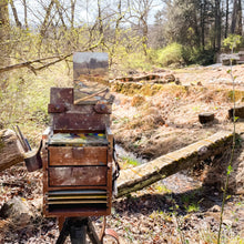 Framed Original Plein Air Painting by Walter Kent: Harmony Hill Ruins