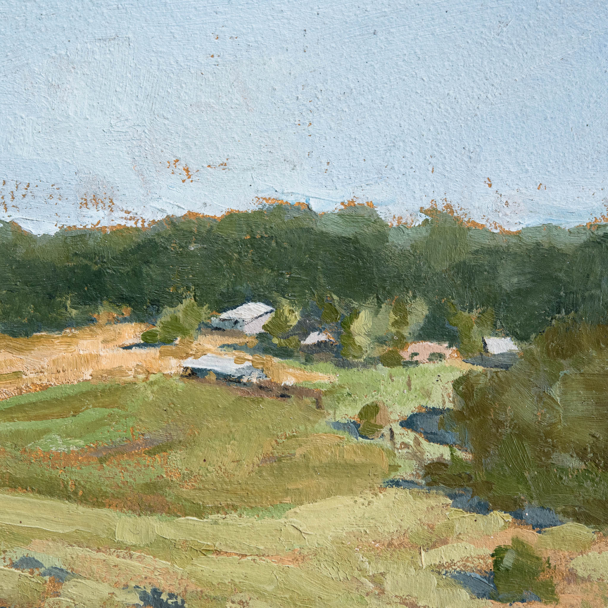 Framed Original Plein Air Painting by Walter Kent: Horse Cave, KY