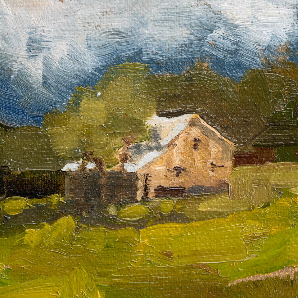 Framed Original Plein Air Painting by Walter Kent: Kerhonkson, NY