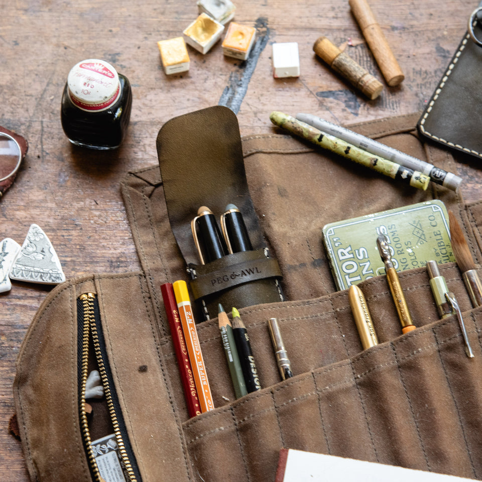 Leather Scraplings Pouch: Harper
