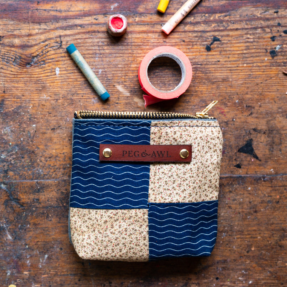 Pouch with Late 1800s Orphan Squares: Leeloo