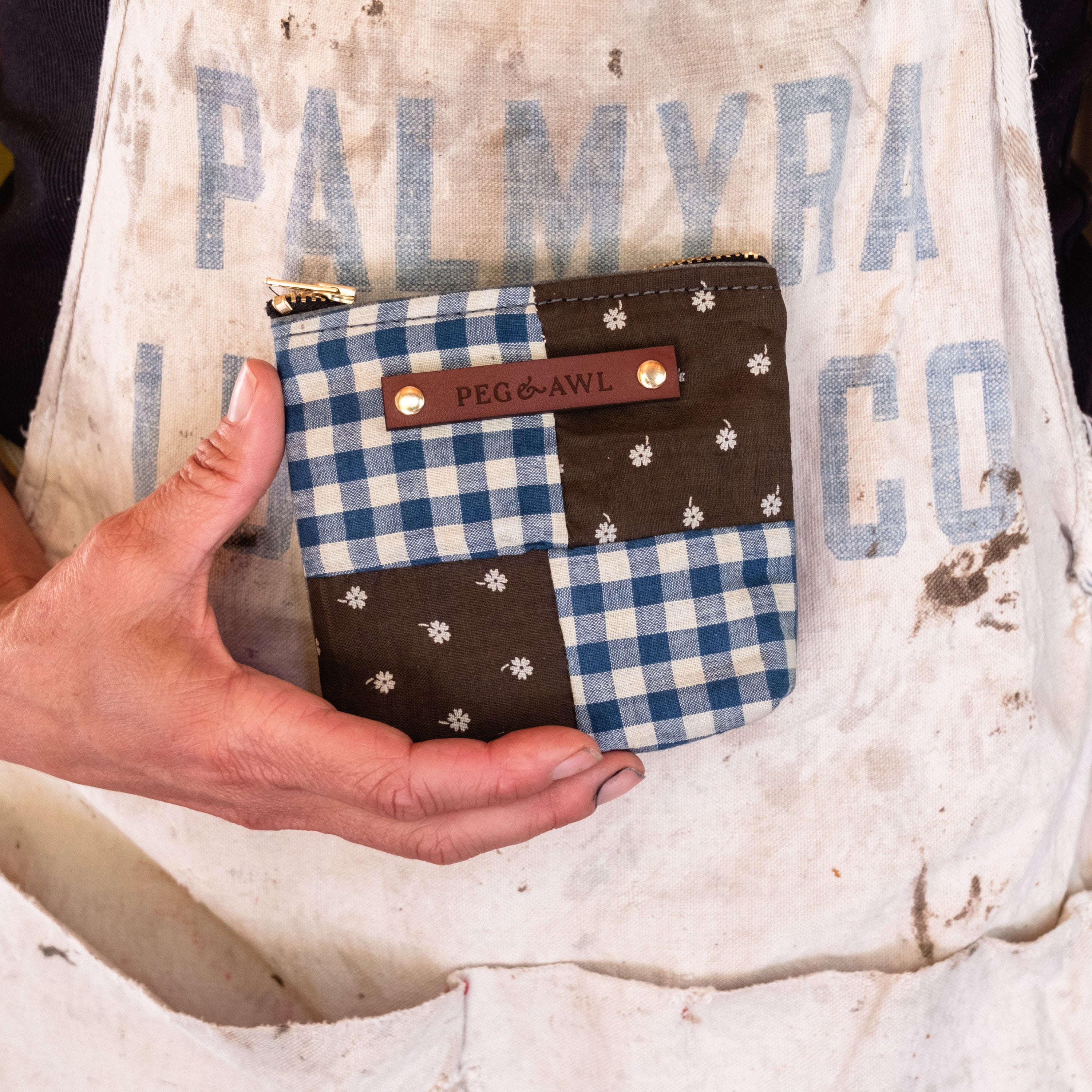 Pouch with Late 1800s Orphan Squares: Leeloo