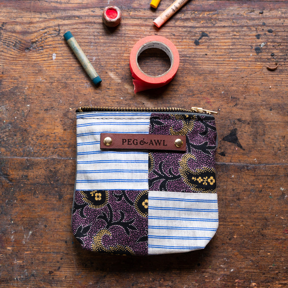 Pouch with Late 1800s Orphan Squares: Leeloo