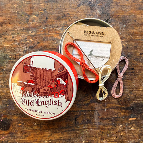 Old English Round Tinned Bookbinding Kit