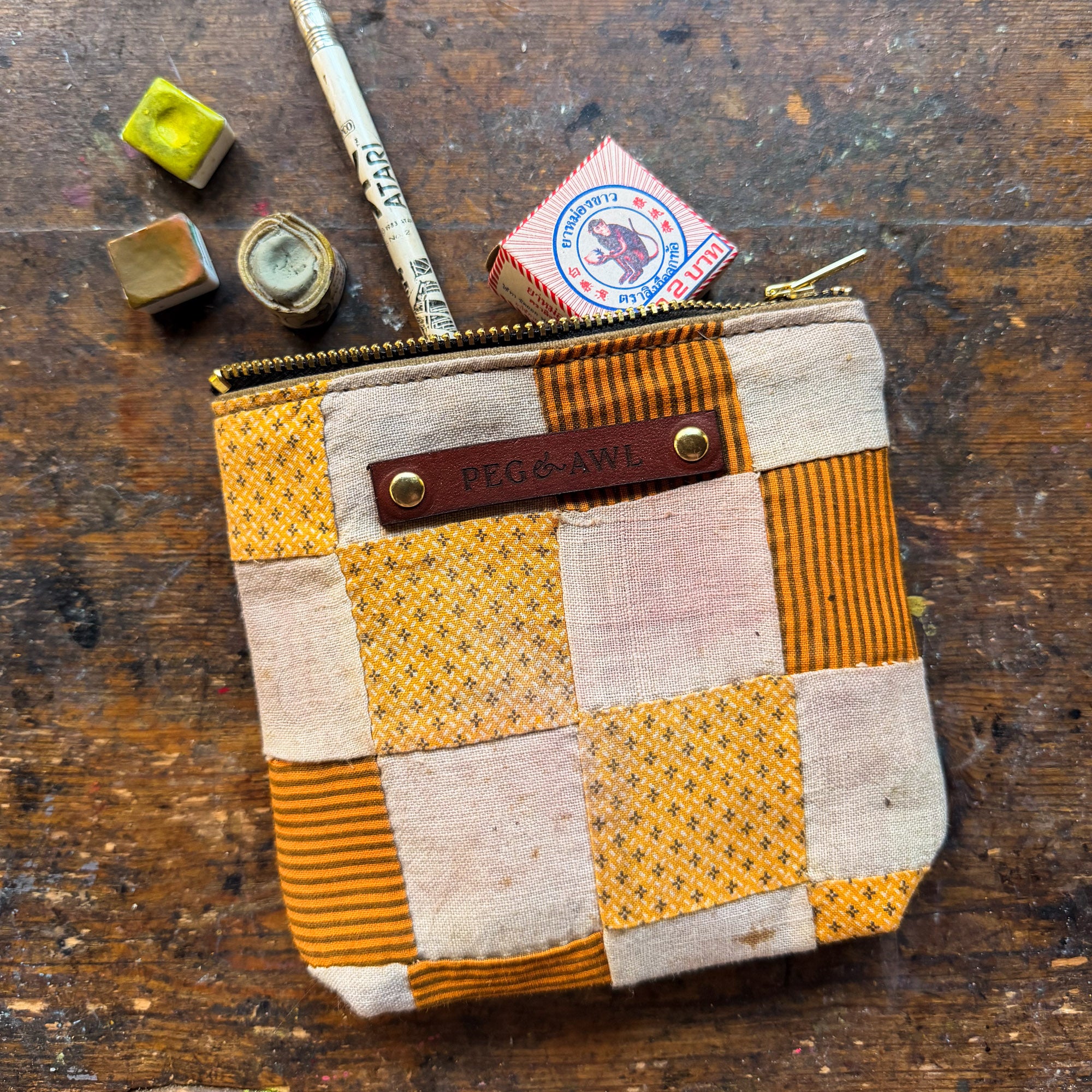 Pouch with Late 1800s Quilt Block: Regina