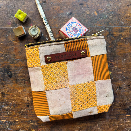 Pouch with Late 1800s Quilt Block: Regina