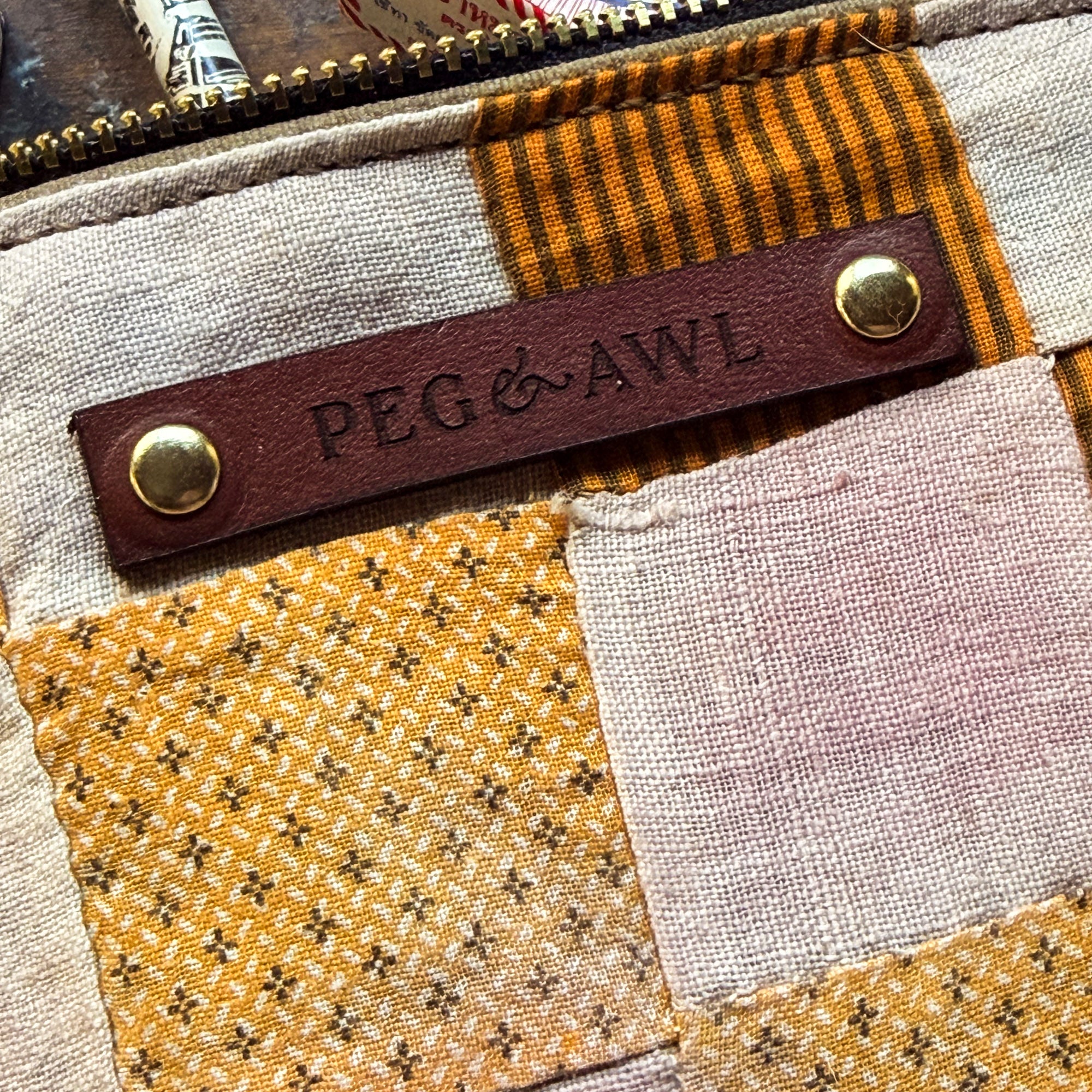 Pouch with Late 1800s Quilt Block: Regina