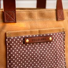 Pipit Tote with Purple Brown Polka Dots!: Rhys