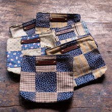 Pouch with Early 1800s Orphan Squares: Ruby
