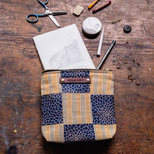 Pouch with Early 1800s Orphan Squares: Ruby