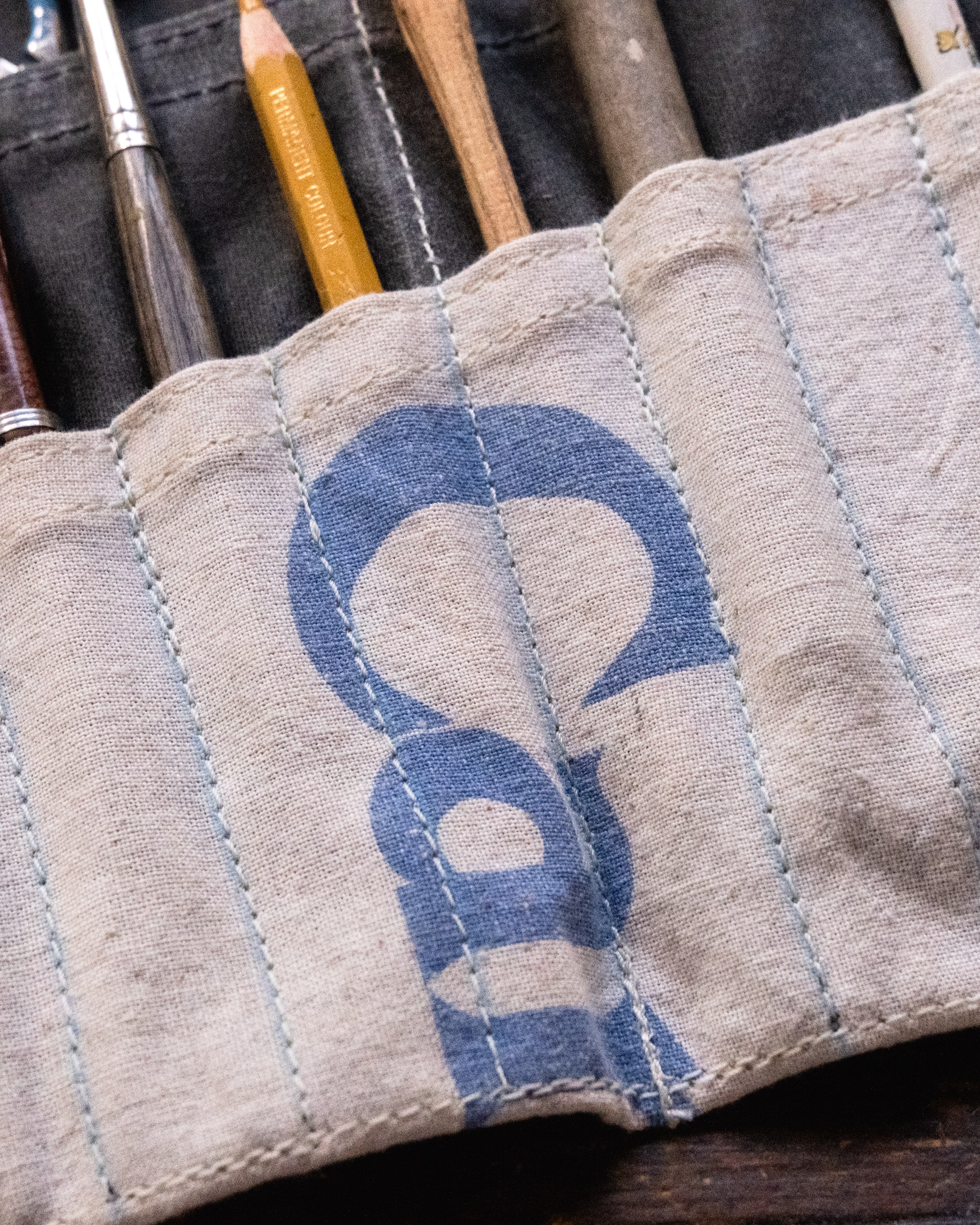 Sendak Artist Roll with Mid-1900s Cotton Sack: Franklin Cane Sugar