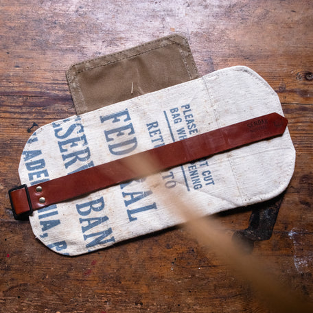 Sendak Nutshell with Vintage Bank Bag: Federal Blue