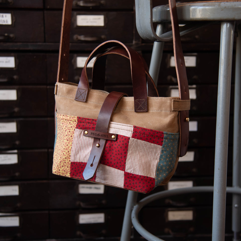 Mini Tote with Early 1900s Quilt: Katie