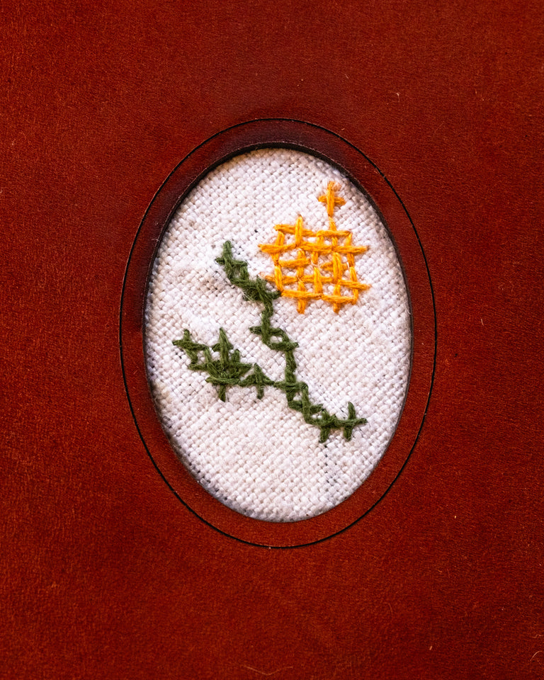 Standard Journal with Vintage Embroidery: Rosa