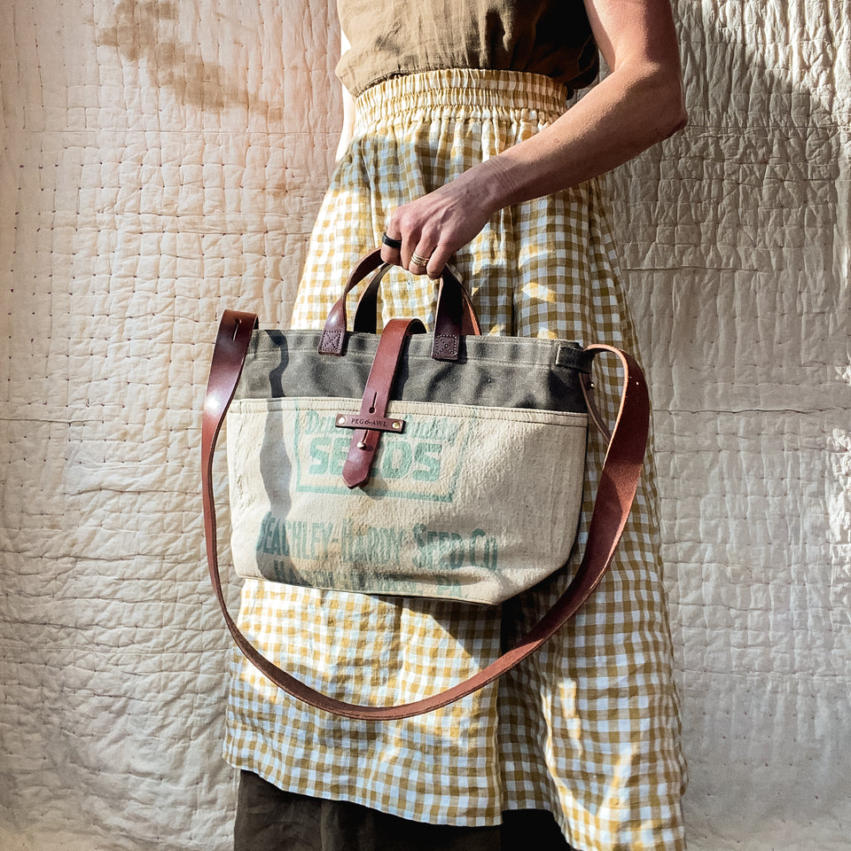 Standard Tote with Mid 1900s Seedsack: Hardy No. 2