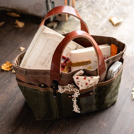 Tove Artist Tote with Army Canvas (Words + or Stitching)
