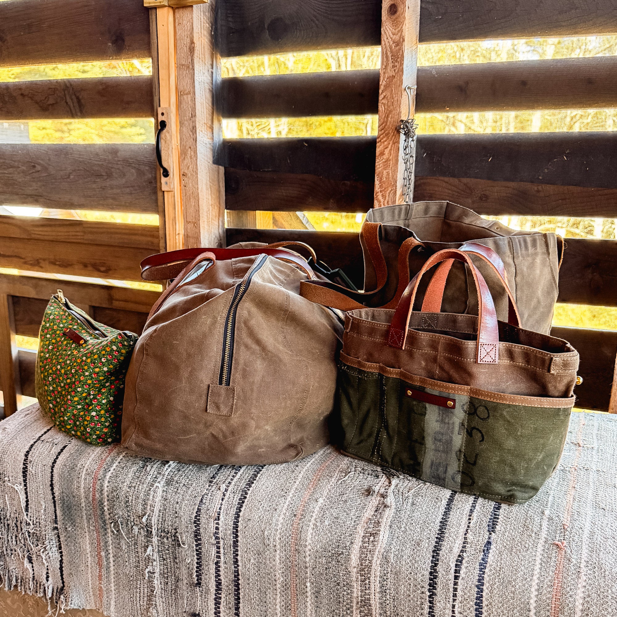 Tove Artist Tote with Army Canvas (Words + or Stitching)