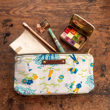 Scholar Pouch with Mid-Century Cotton Print: Eddie