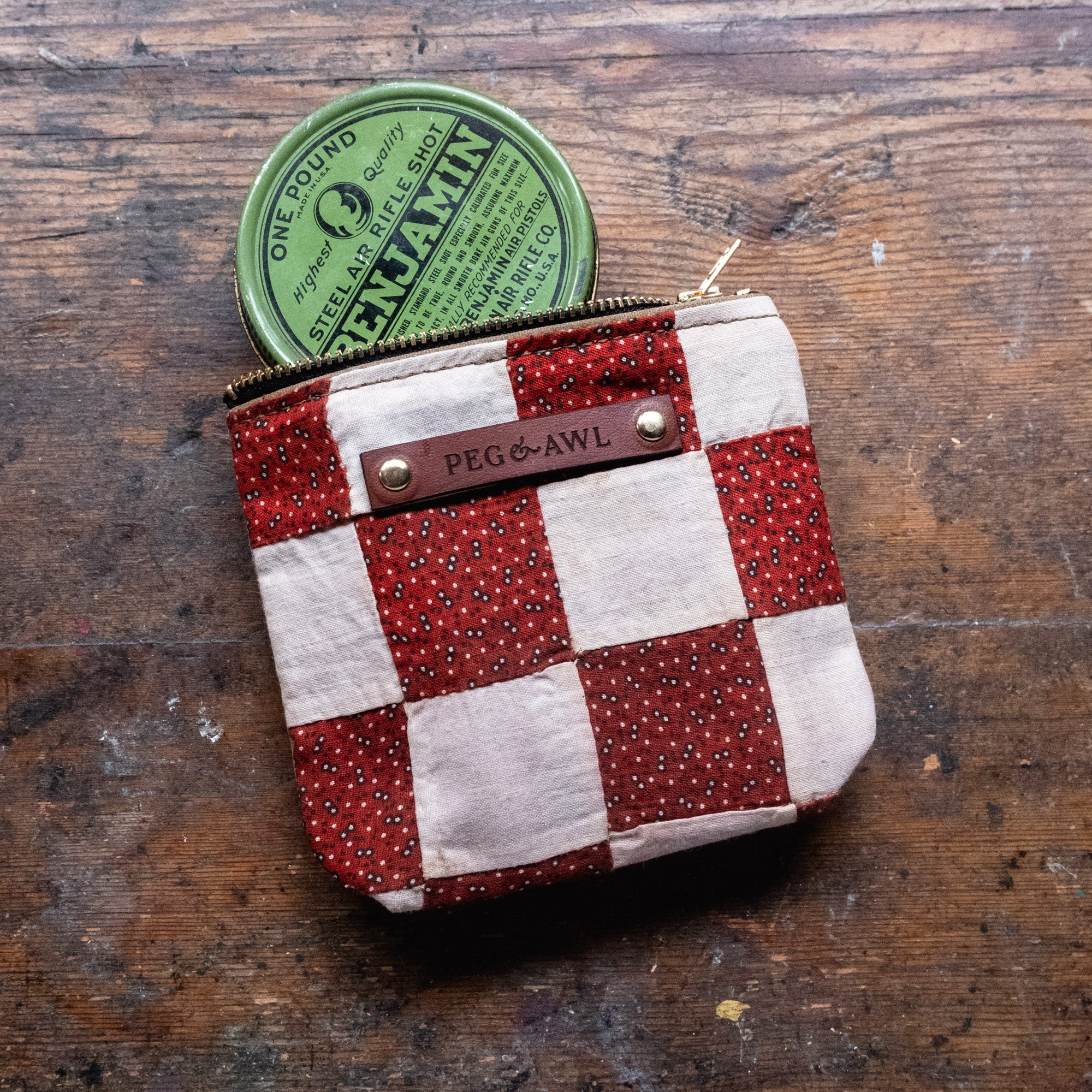 Pouch with Late 1800s Quilt Block: Nora