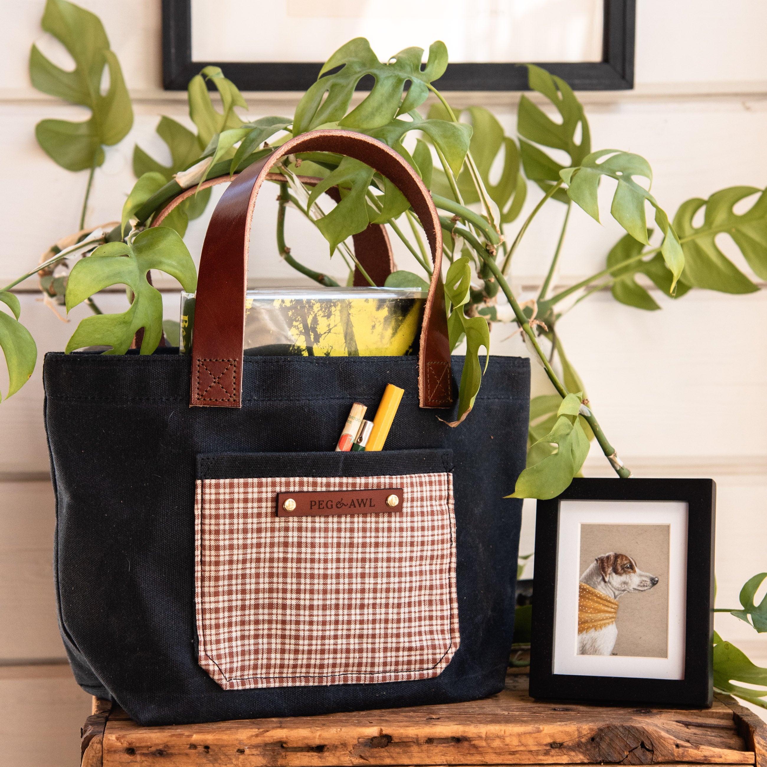 Pipit Tote with Late 1800s – Early 1900s Class Brown Woven Cotton: Juliette