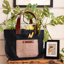 Pipit Tote with Late 1800s – Early 1900s Class Brown Woven Cotton: Juliette