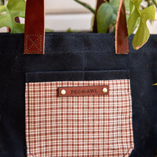 Pipit Tote with Late 1800s – Early 1900s Class Brown Woven Cotton: Juliette