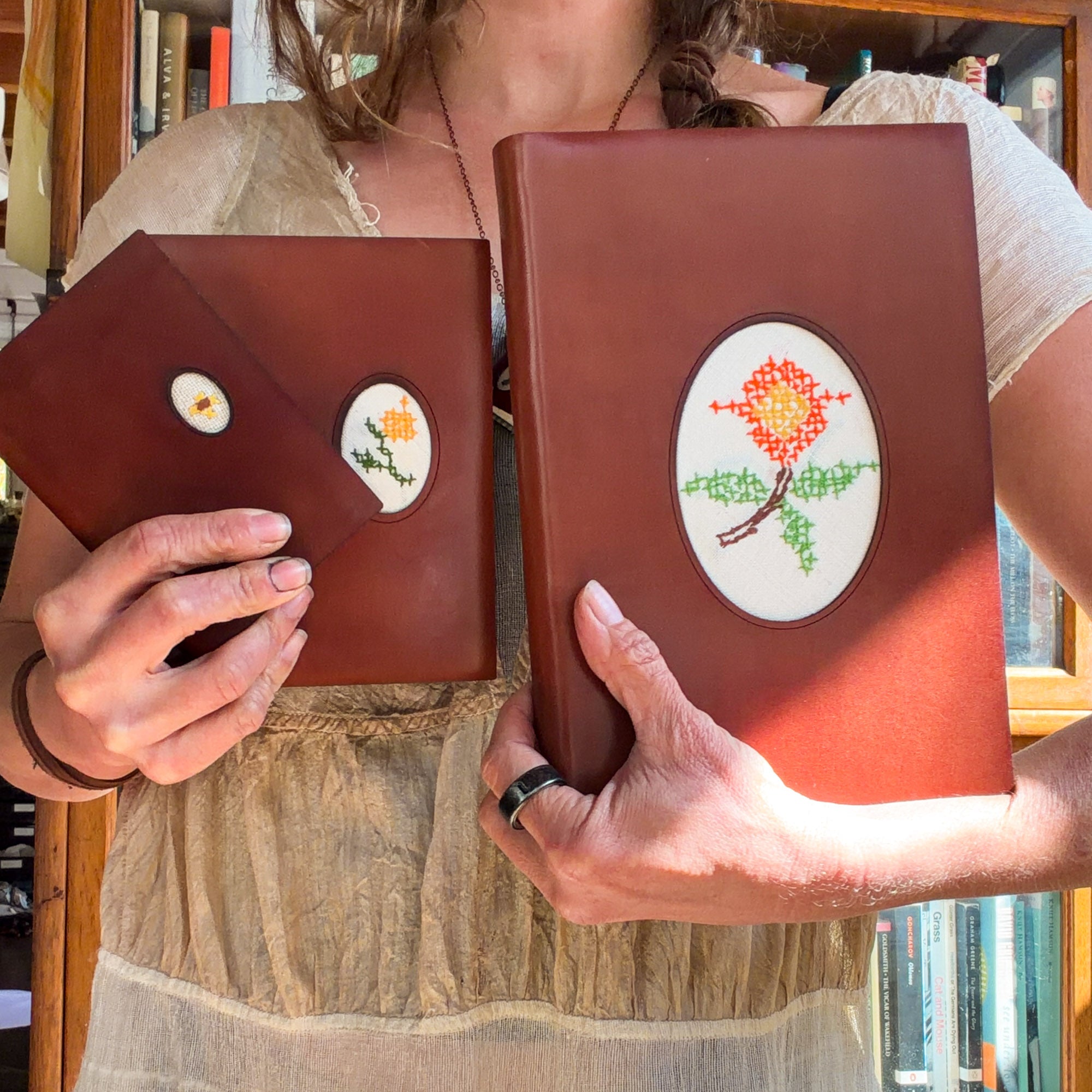 Standard Journal with Vintage Embroidery: Rosa