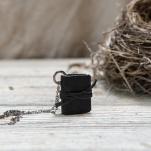 The Jackson Book Necklace (black) with Tie