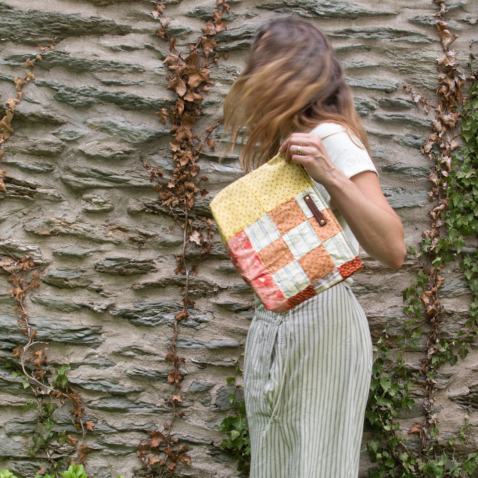 Maker Pouch with Late 1800s Quilt: Amelia No. 2