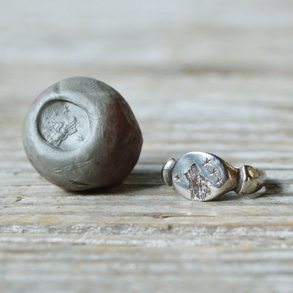 Wolf + Stars Ring